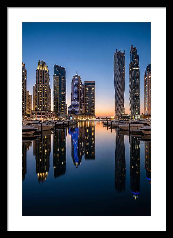 Dubai Marina Twilight Reflections