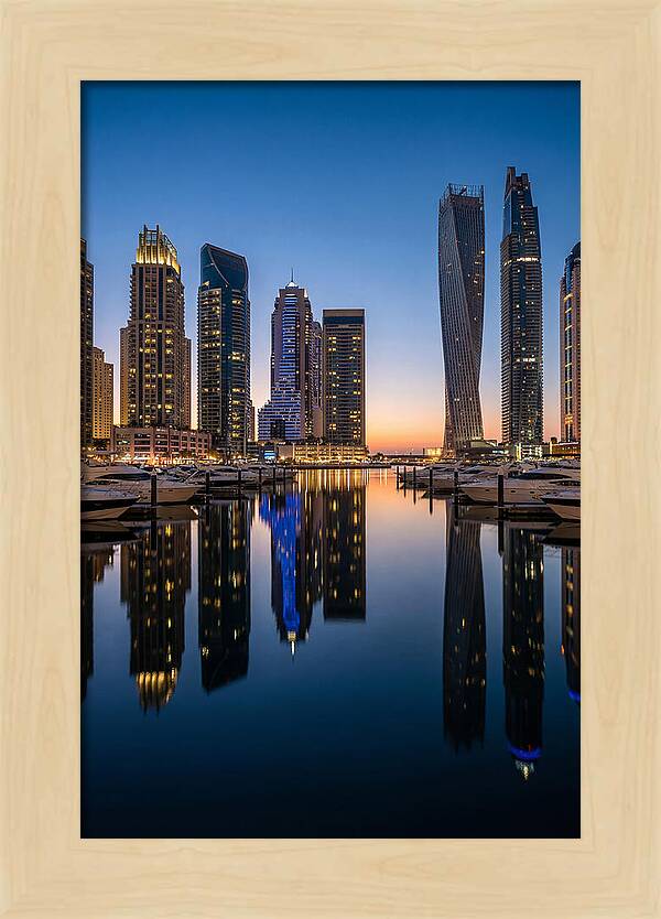 Dubai Marina Twilight Reflections