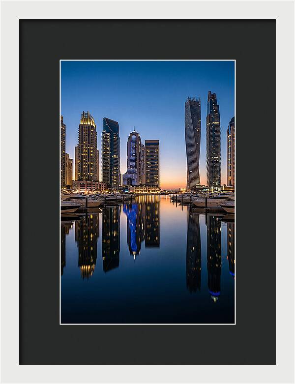 Dubai Marina Twilight Reflections