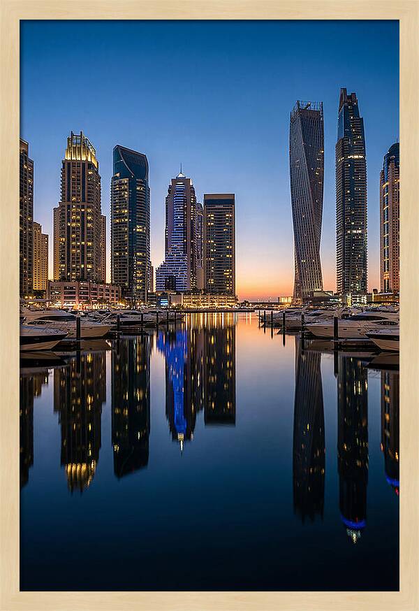 Dubai Marina Twilight Reflections