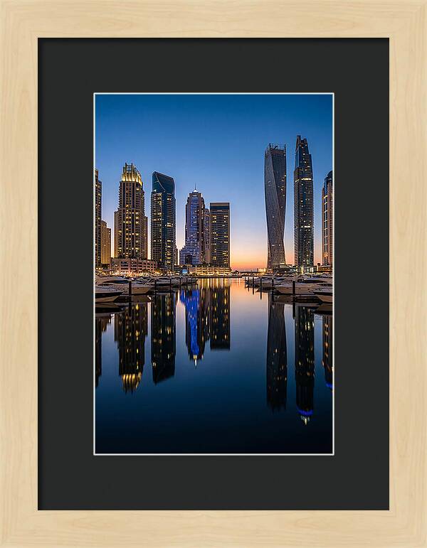 Dubai Marina Twilight Reflections