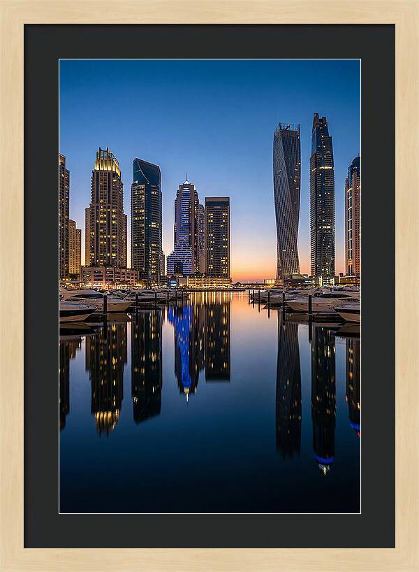 Dubai Marina Twilight Reflections