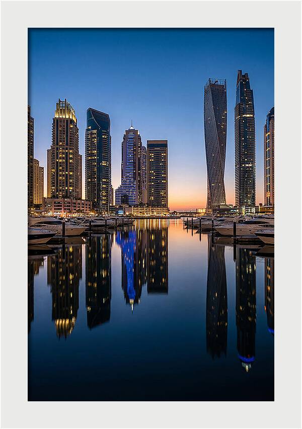 Dubai Marina Twilight Reflections