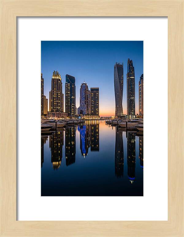 Dubai Marina Twilight Reflections