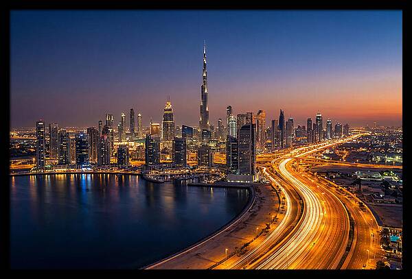Dubai Skyline At Dusk