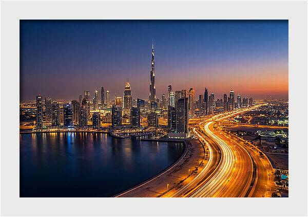Dubai Skyline At Dusk