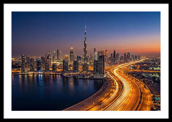 Dubai Skyline At Dusk