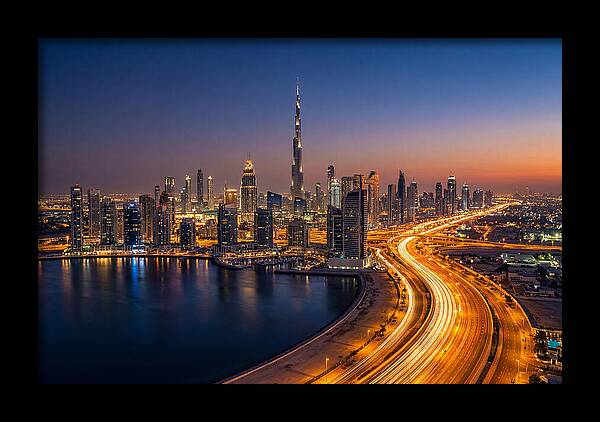 Dubai Skyline At Dusk