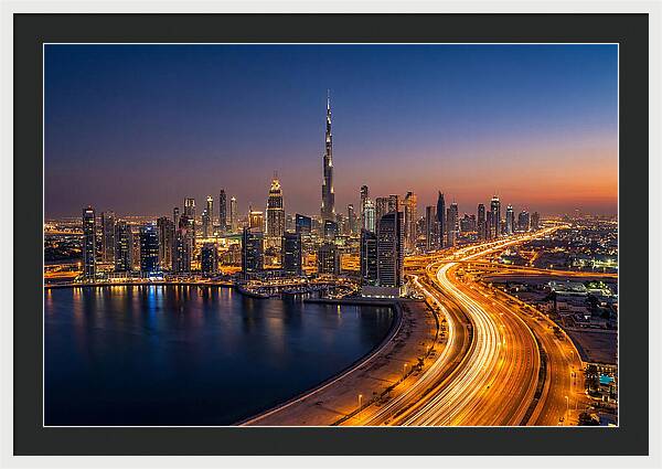 Dubai Skyline At Dusk