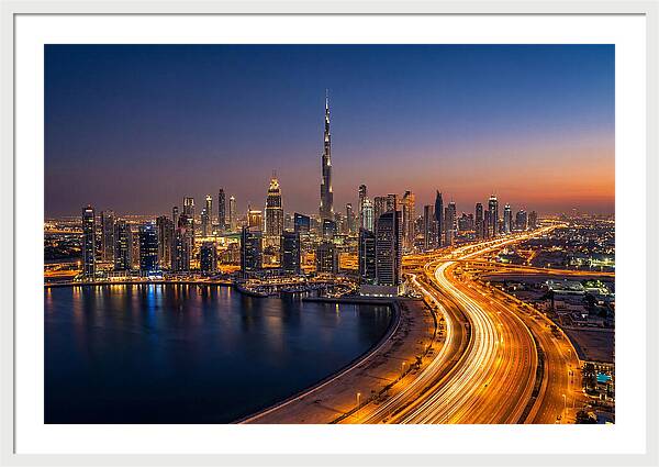 Dubai Skyline At Dusk