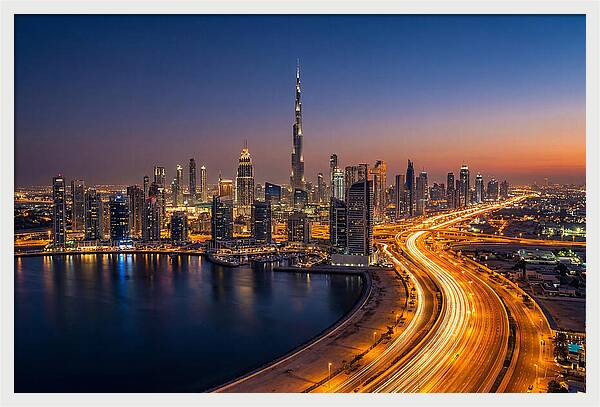 Dubai Skyline At Dusk