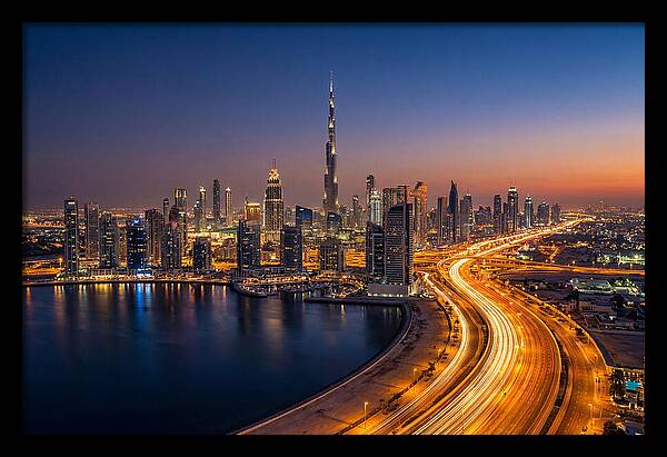 Dubai Skyline At Dusk