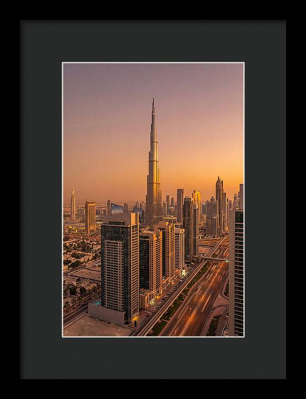 Dubai Skyline At Sunset