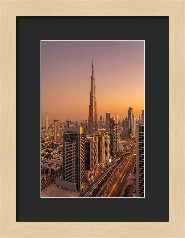 Dubai Skyline At Sunset
