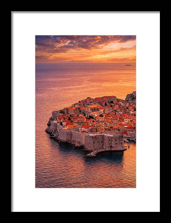 Dubrovnik Old Town At Sunset