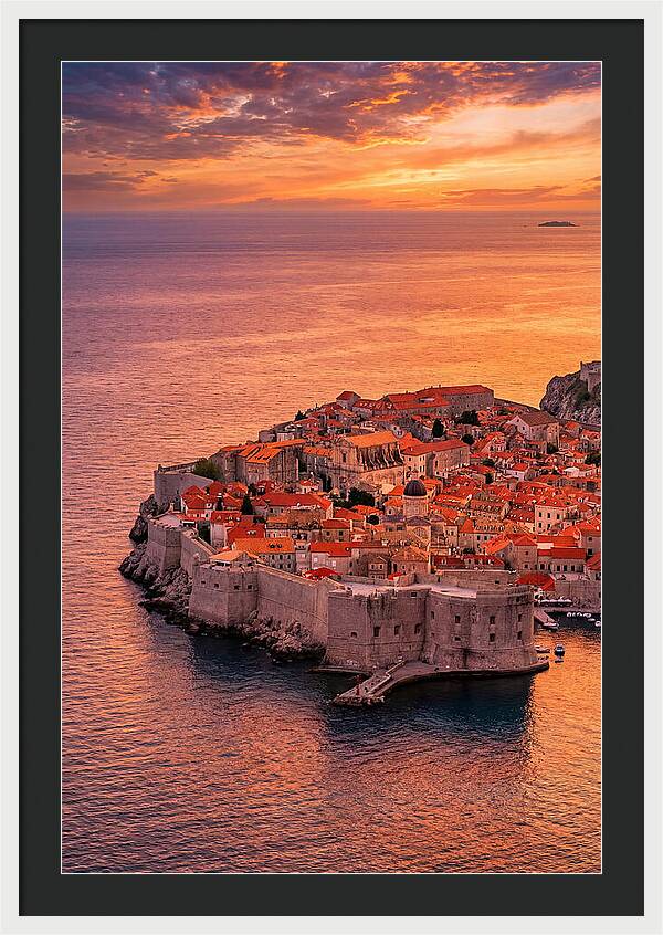 Dubrovnik Old Town At Sunset