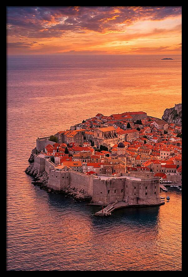 Dubrovnik Old Town At Sunset