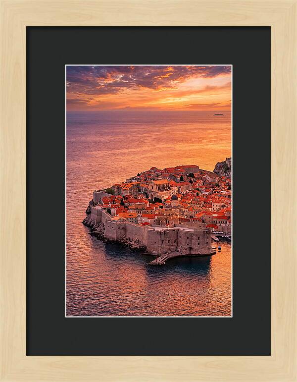 Dubrovnik Old Town At Sunset