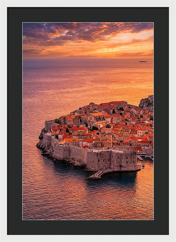 Dubrovnik Old Town At Sunset