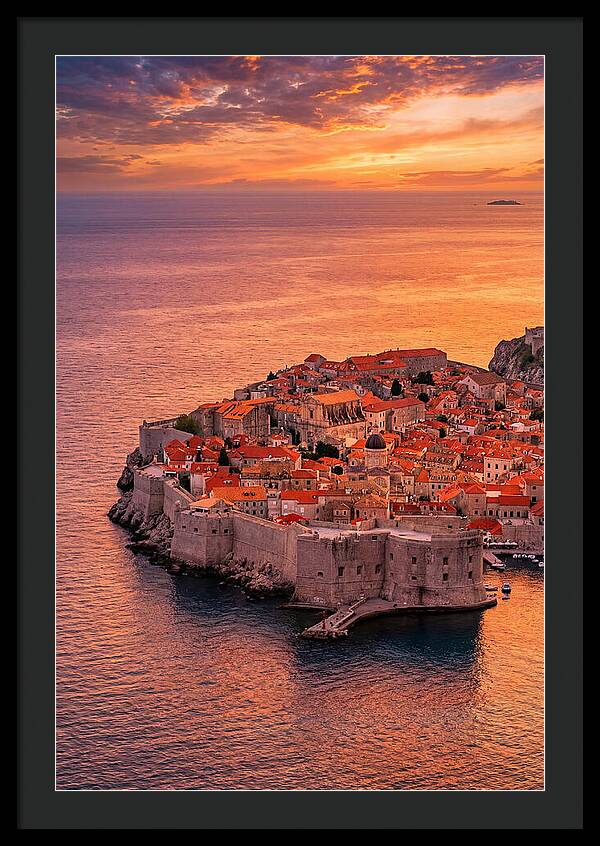 Dubrovnik Old Town At Sunset