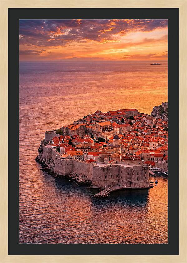 Dubrovnik Old Town At Sunset