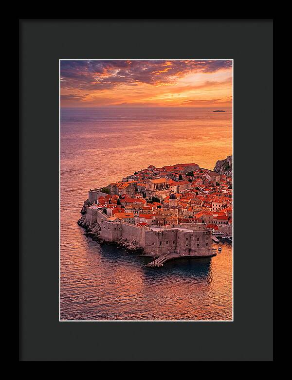 Dubrovnik Old Town At Sunset