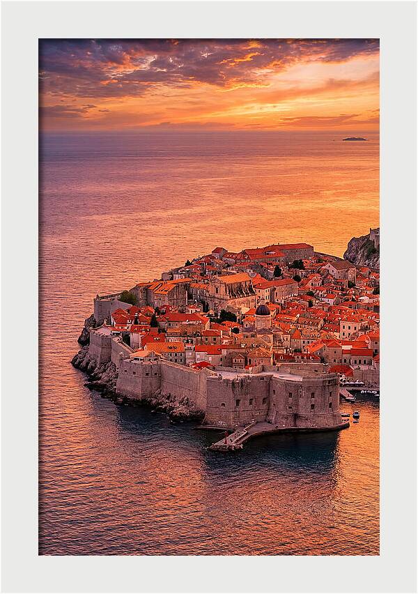 Dubrovnik Old Town At Sunset