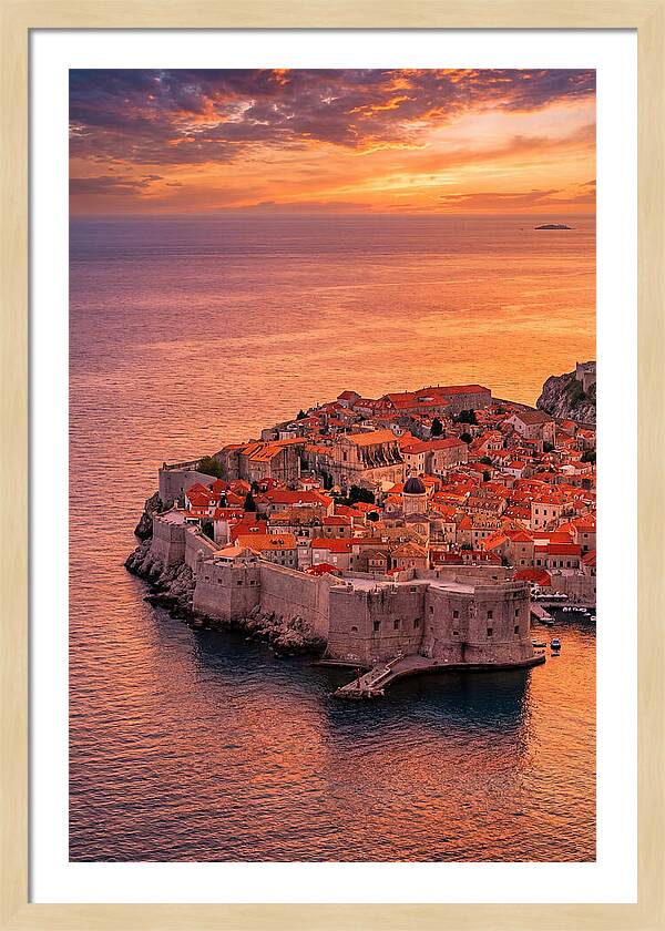 Dubrovnik Old Town At Sunset