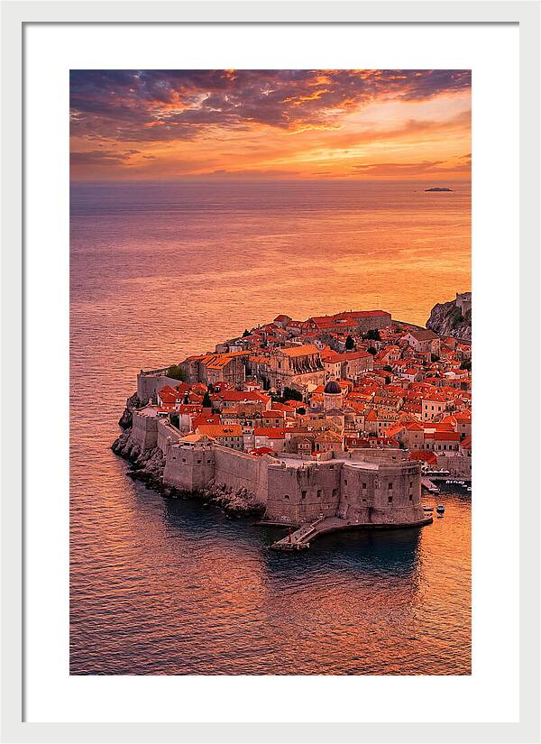 Dubrovnik Old Town At Sunset