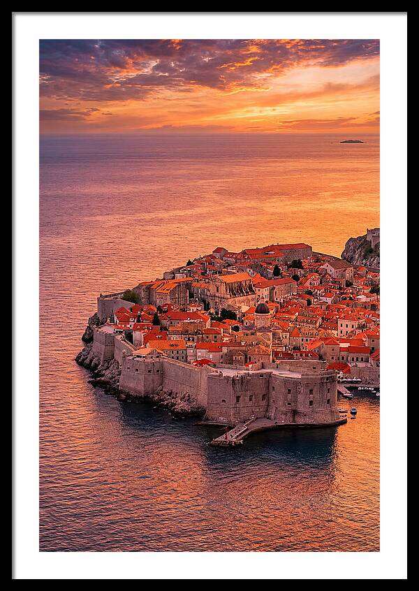 Dubrovnik Old Town At Sunset