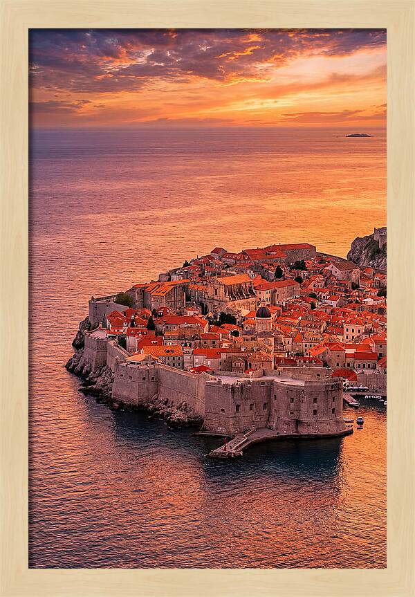 Dubrovnik Old Town At Sunset
