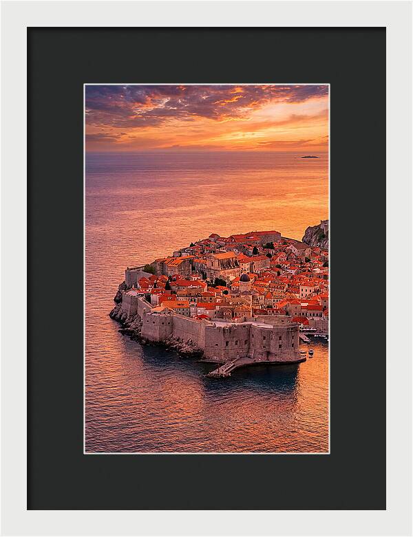 Dubrovnik Old Town At Sunset