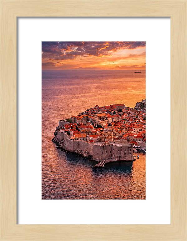 Dubrovnik Old Town At Sunset