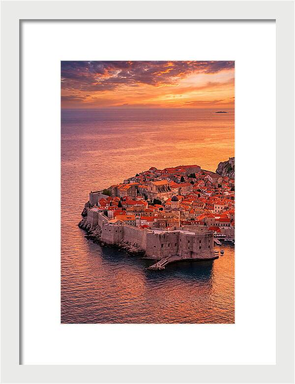 Dubrovnik Old Town At Sunset