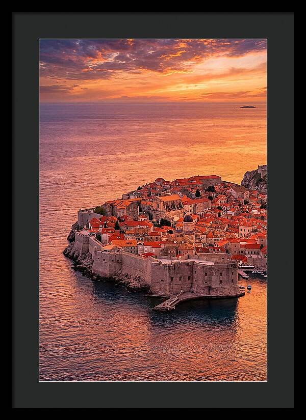 Dubrovnik Old Town At Sunset