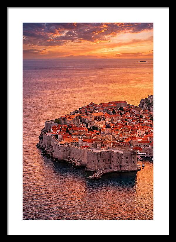 Dubrovnik Old Town At Sunset
