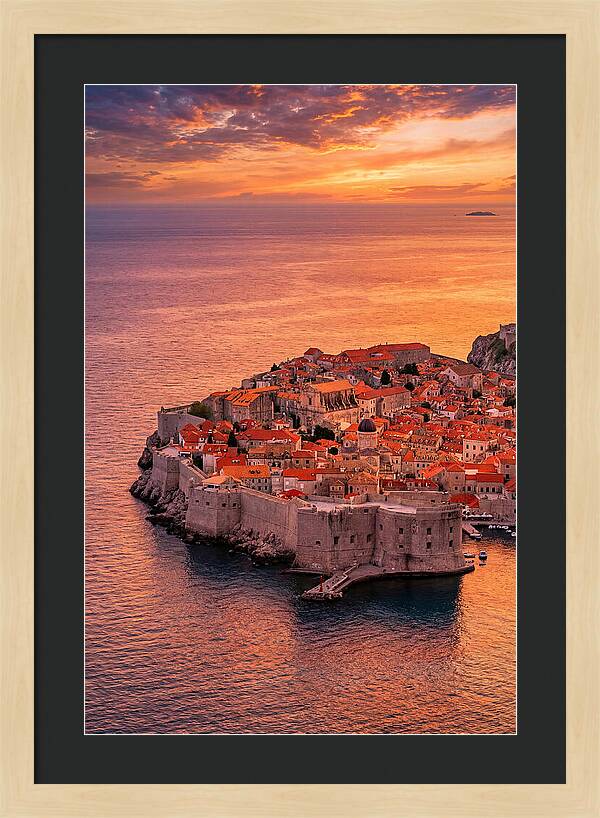 Dubrovnik Old Town At Sunset