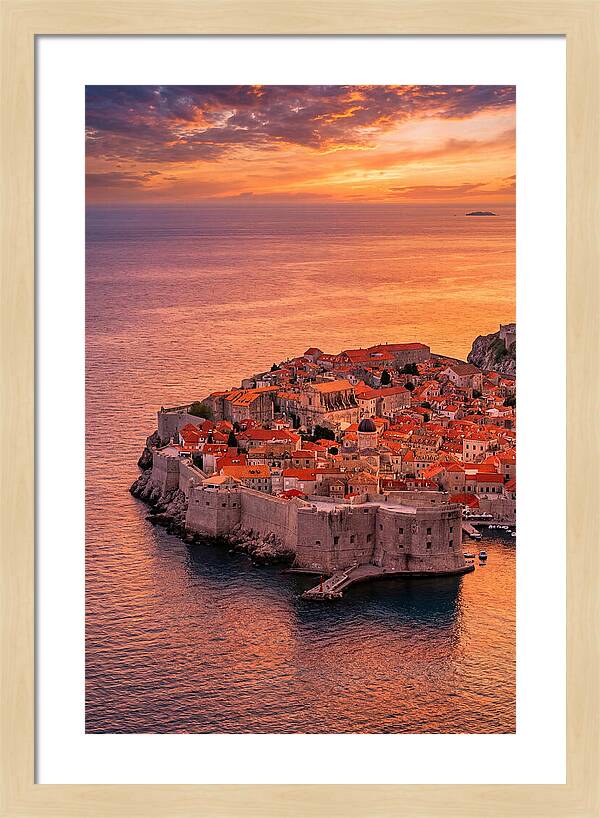 Dubrovnik Old Town At Sunset