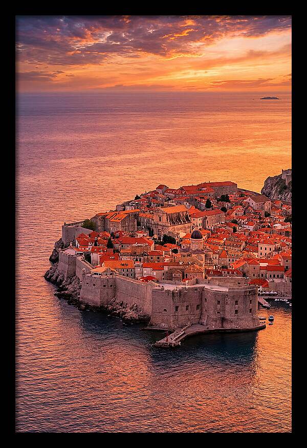 Dubrovnik Old Town At Sunset