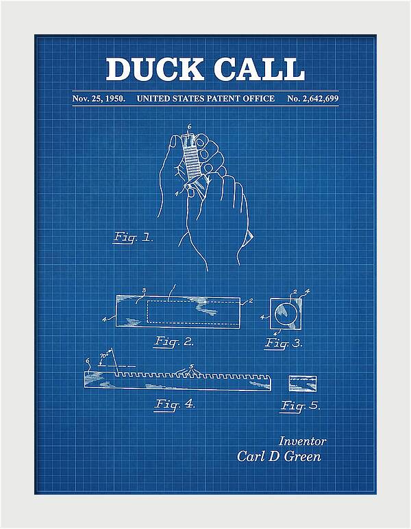 Duck Call Blueprint Patent Us2642699a