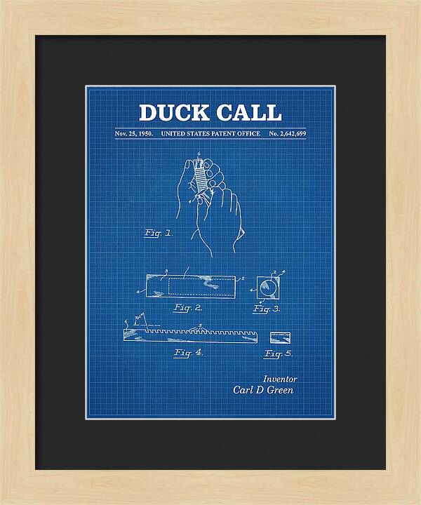 Duck Call Blueprint Patent Us2642699a
