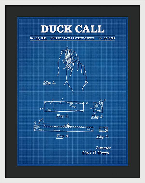 Duck Call Blueprint Patent Us2642699a