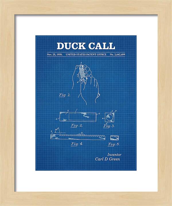 Duck Call Blueprint Patent Us2642699a