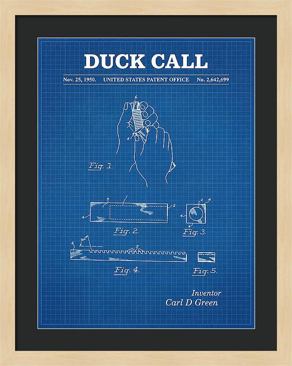 Duck Call Blueprint Patent Us2642699a
