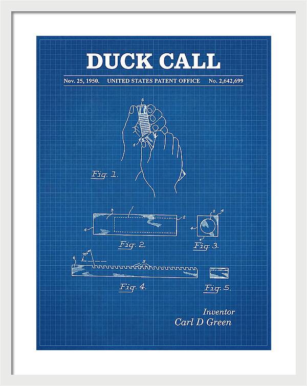 Duck Call Blueprint Patent Us2642699a