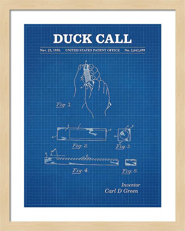 Duck Call Blueprint Patent Us2642699a