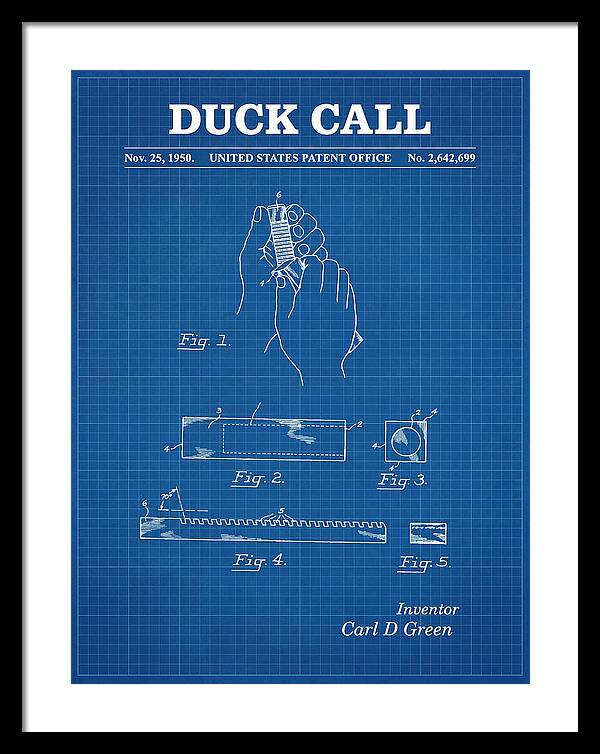 Duck Call Blueprint Patent Us2642699a