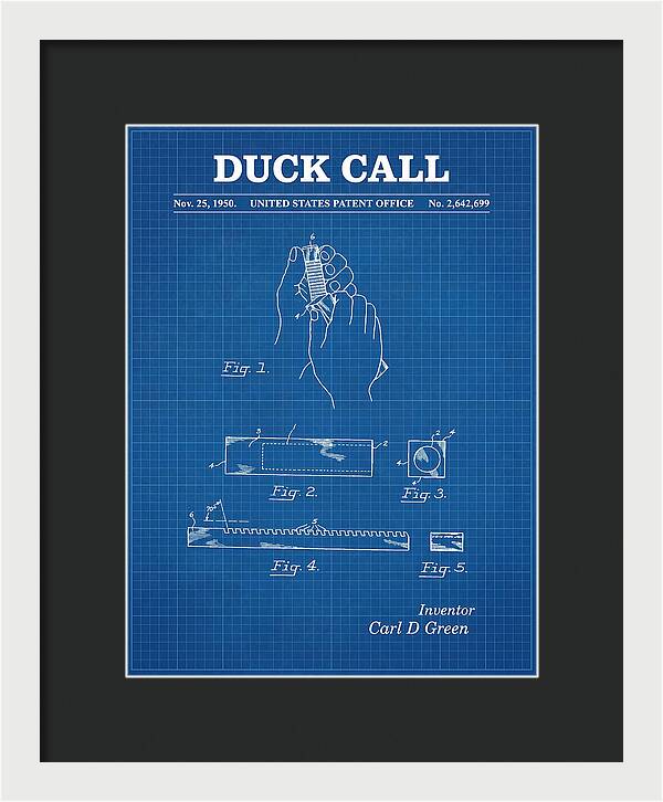 Duck Call Blueprint Patent Us2642699a