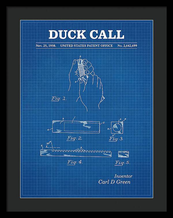 Duck Call Blueprint Patent Us2642699a
