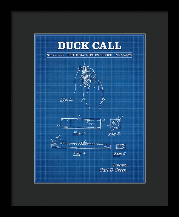 Duck Call Blueprint Patent Us2642699a